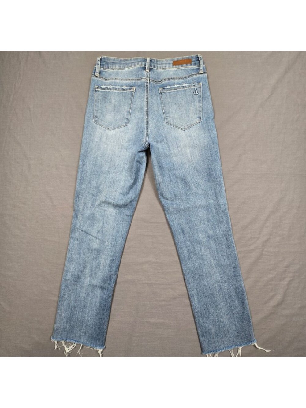 Articles Of Society Womens Distressed Frayed Hem Jeans Size 26 Light Blue Denim - Picture 5 of 7